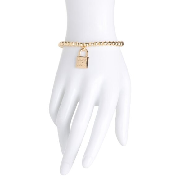 MILOR SILVER Made In Italy Sterling Silver Bead Stretch Charm Bracelet - Picture 2 of 2